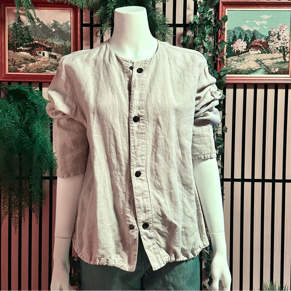 Emporio Armani Beige Linen Shirt
